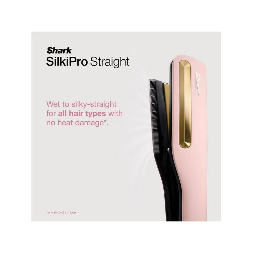 Shark SilkiPro Wet-To-Dry Ceramic Hair Straightener - Rose Petal | HT401UKPK from Shark - DID Electrical