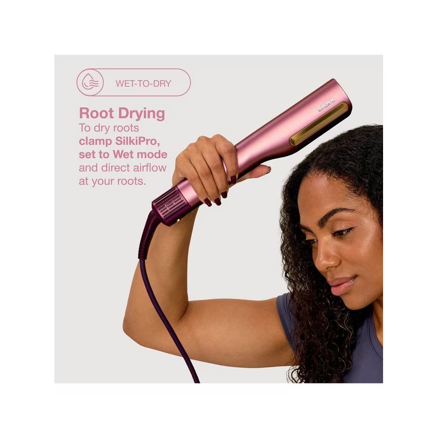 Shark SilkiPro Wet-To-Dry Ceramic Hair Straightener - Rose Petal | HT401UKPK from Shark - DID Electrical