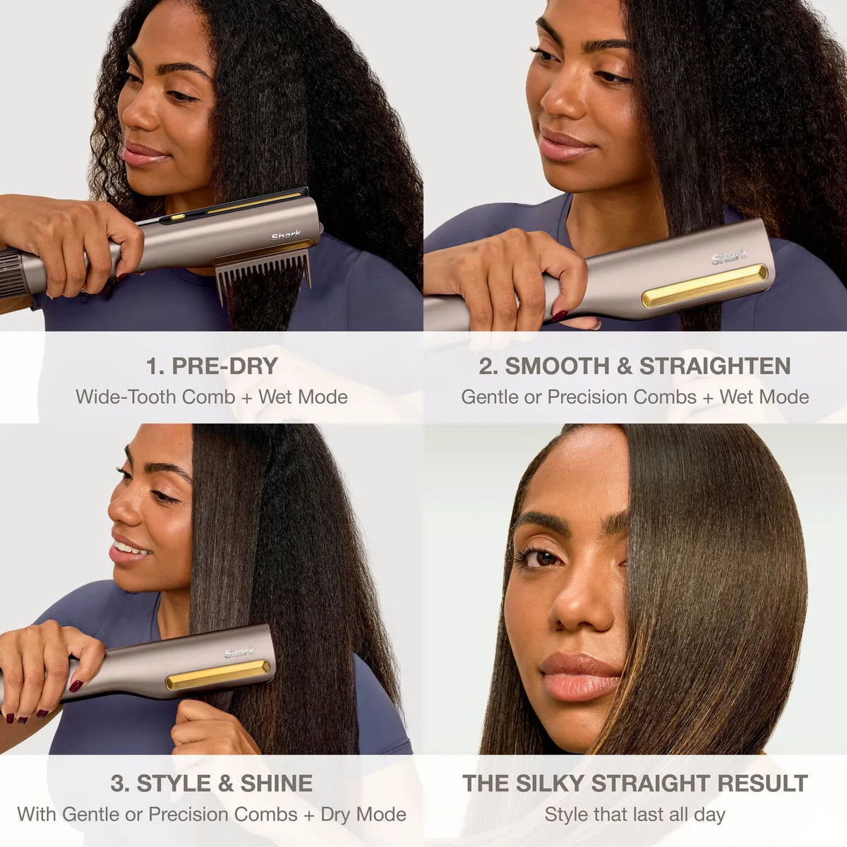 Shark SilkiPro Hair Straightener - Mocha Silver | HT401UKSL