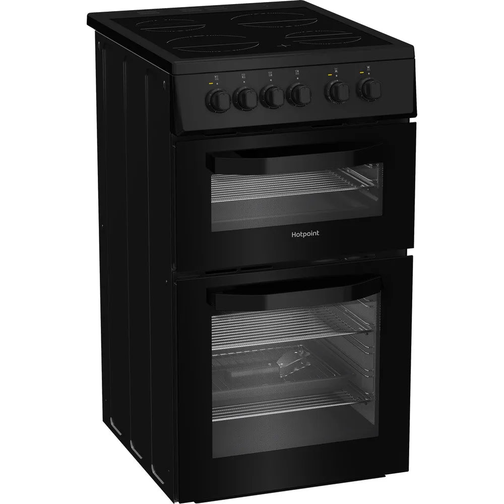 Hotpoint 50CM Freestanding Electric Twin Cooker - Black | HTE5VCB from Hotpoint - DID Electrical