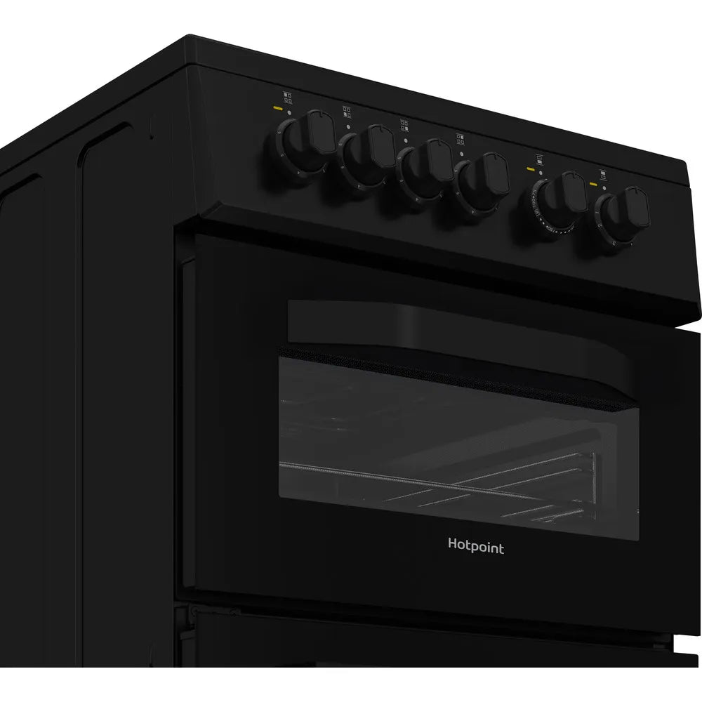 Hotpoint 50CM Freestanding Electric Twin Cooker - Black | HTE5VCB from Hotpoint - DID Electrical