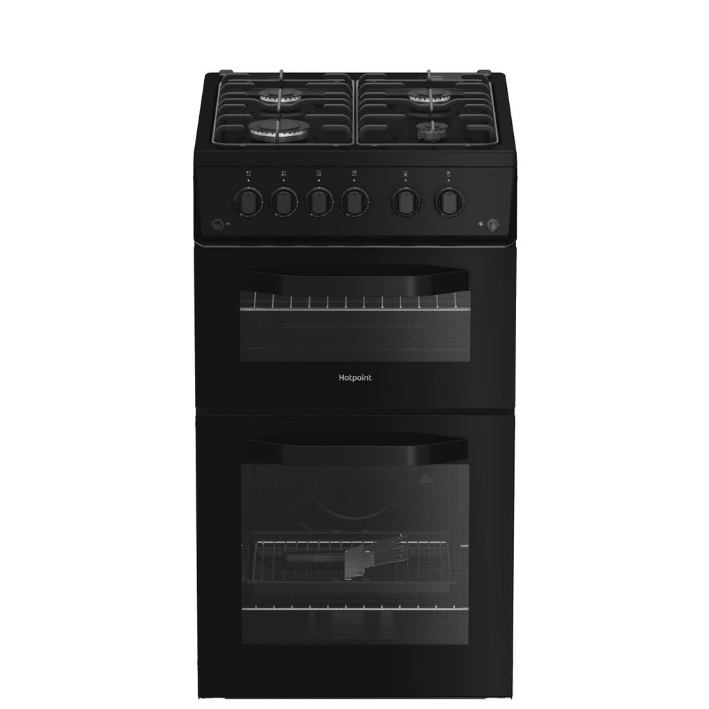 Hotpoint 50CM Freestanding Gas Cooker - Black | HTG5GCB from Hotpoint - DID Electrical
