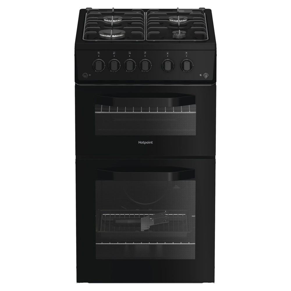 Hotpoint 50CM Freestanding Gas Cooker - Black | HTG5GCB from Hotpoint - DID Electrical