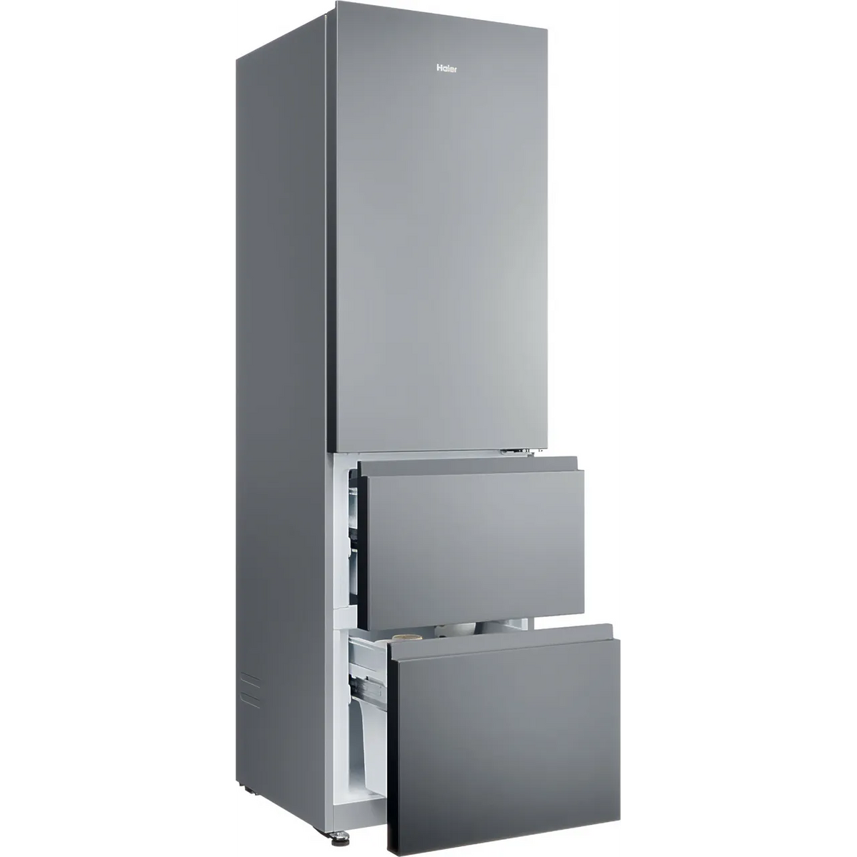 Haier 3D 55 Series 3 303L Frost Free Freestanding Fridge Freezer - Stainless Steel | HTR3518ENMXK