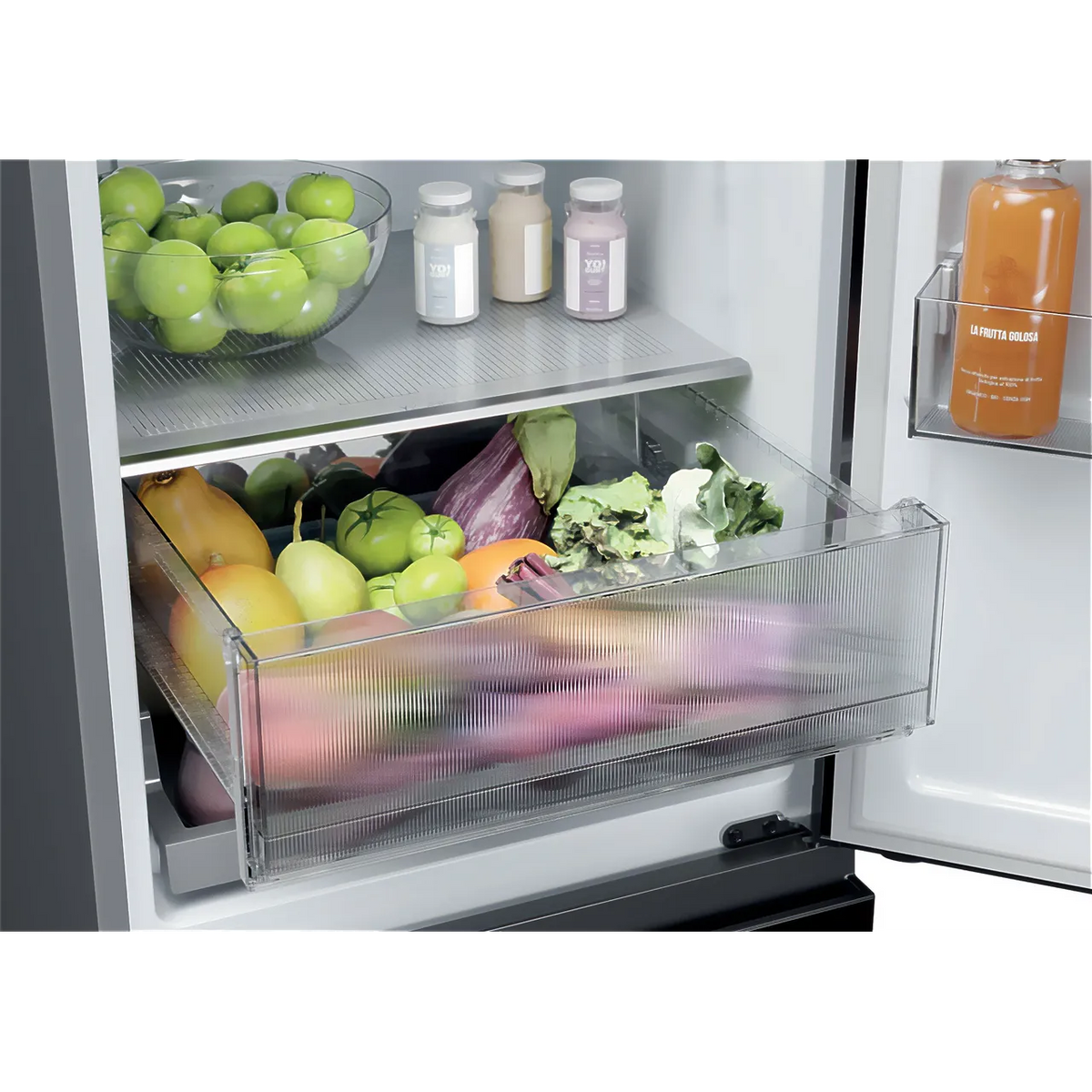 Haier 3D 55 Series 3 303L Frost Free Freestanding Fridge Freezer - Stainless Steel | HTR3518ENMXK
