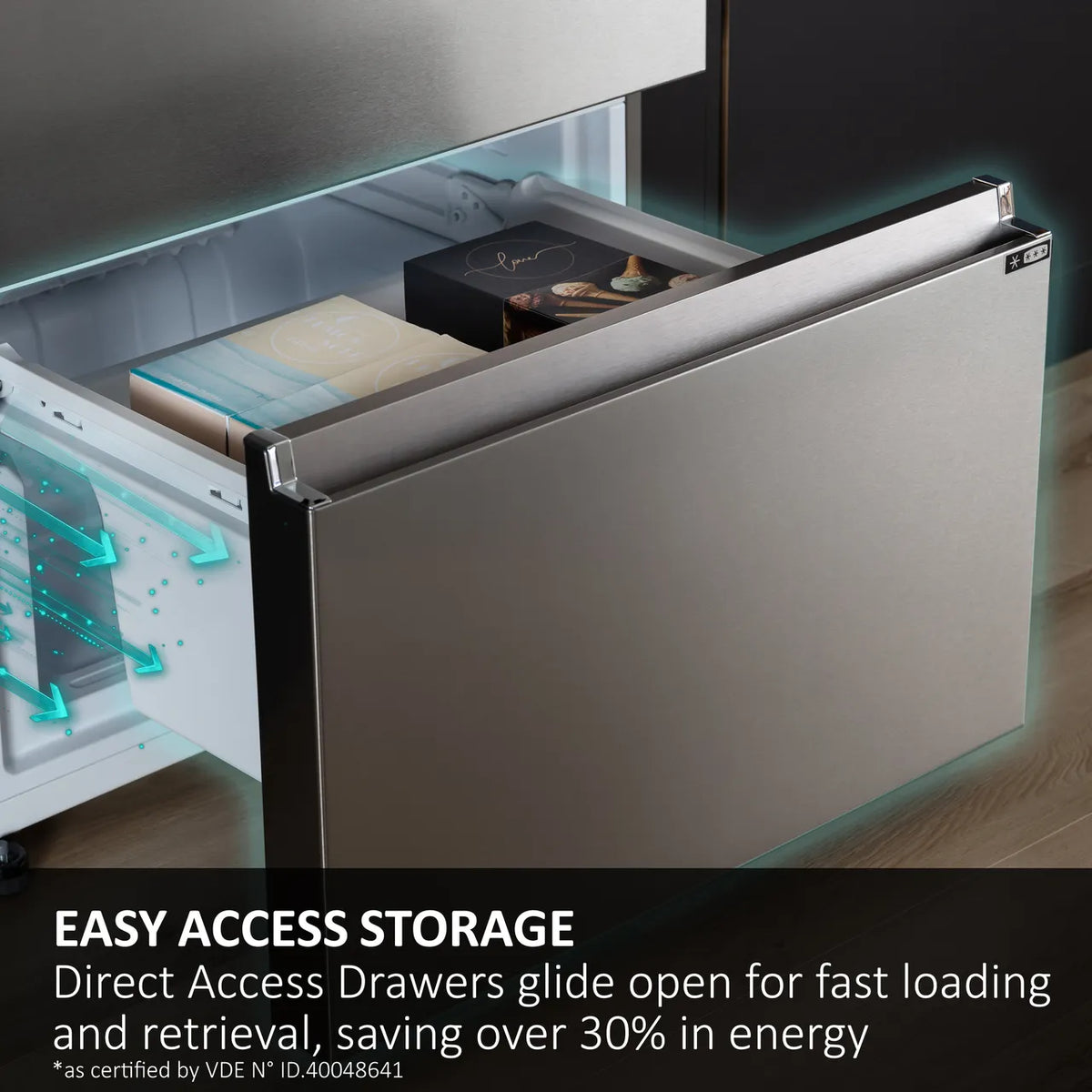 Haier 3D 55 Series 3 303L Frost Free Freestanding Fridge Freezer - Stainless Steel | HTR3518ENMXK