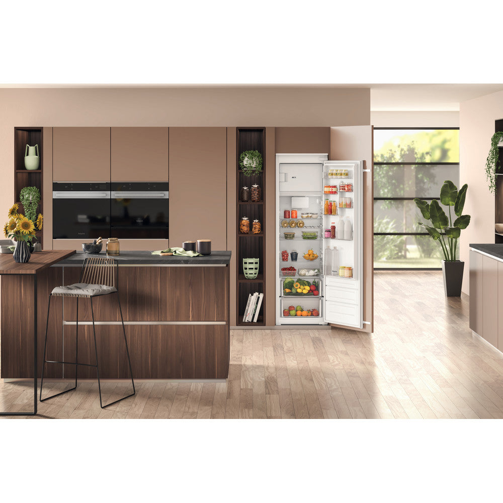 Hotpoint 285L Low Frost Integrated Fridge Freezer - Steel | HTSD184011A1 from Hotpoint - DID Electrical