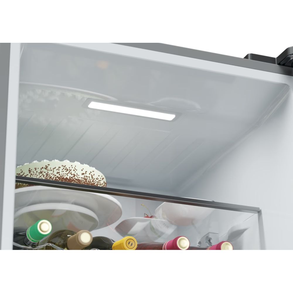 Haier 357L Frost Free Freestanding Fridge Freezer - Inox | HTW5618DWMG from Haier - DID Electrical