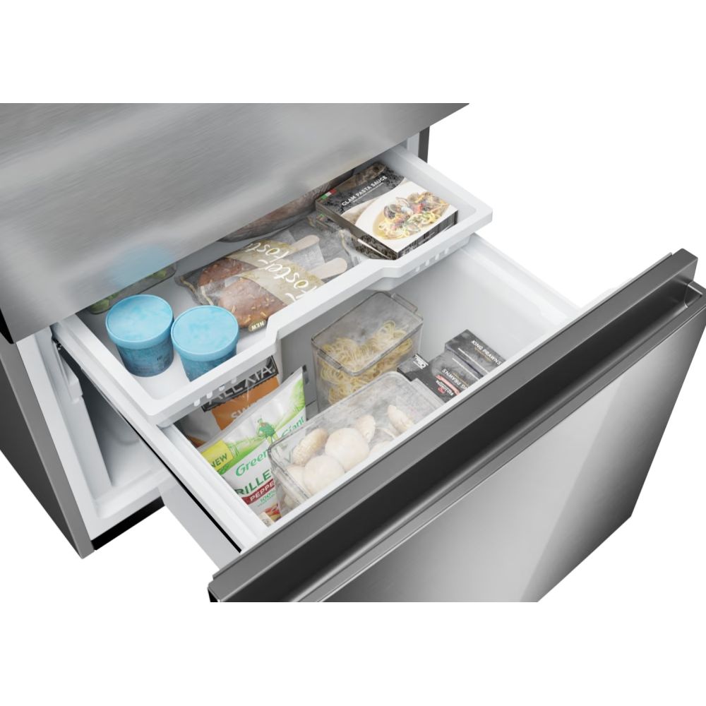 Haier 357L Frost Free Freestanding Fridge Freezer - Inox | HTW5618DWMG from Haier - DID Electrical