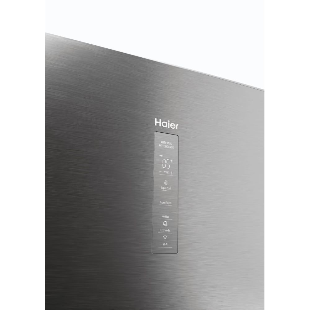 Haier 357L Frost Free Freestanding Fridge Freezer - Inox | HTW5618DWMG from Haier - DID Electrical