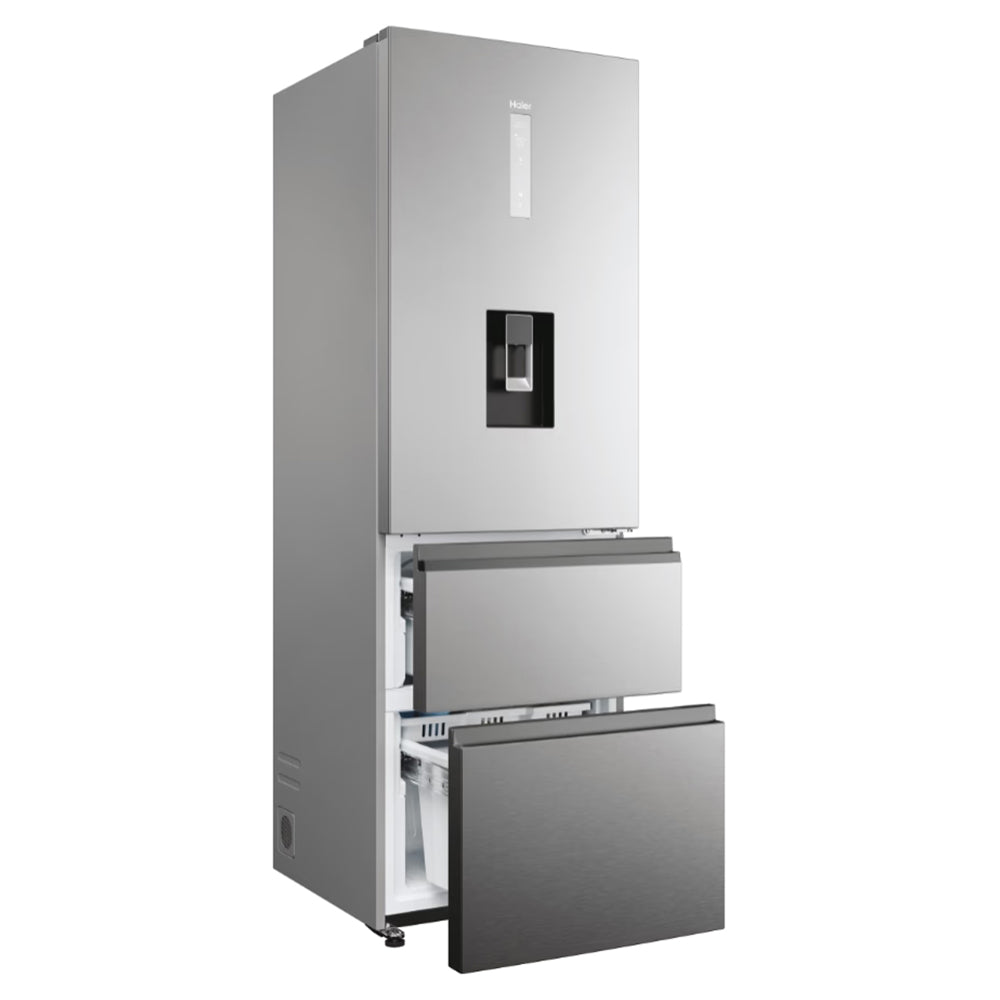 Haier 357L Frost Free Freestanding Fridge Freezer - Inox | HTW5618DWMG from Haier - DID Electrical