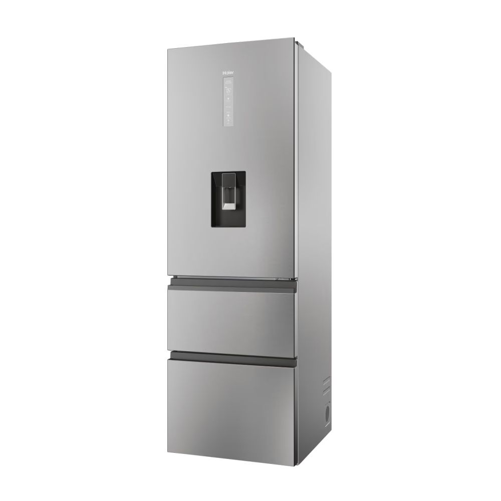 Haier 357L Frost Free Freestanding Fridge Freezer - Inox | HTW5618DWMG from Haier - DID Electrical