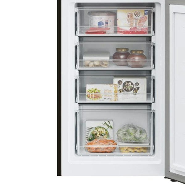 Hoover H-Fridge 300 252L Freestanding Fridge Freezer - Black | HVT3CLECKIHB from Hoover - DID Electrical