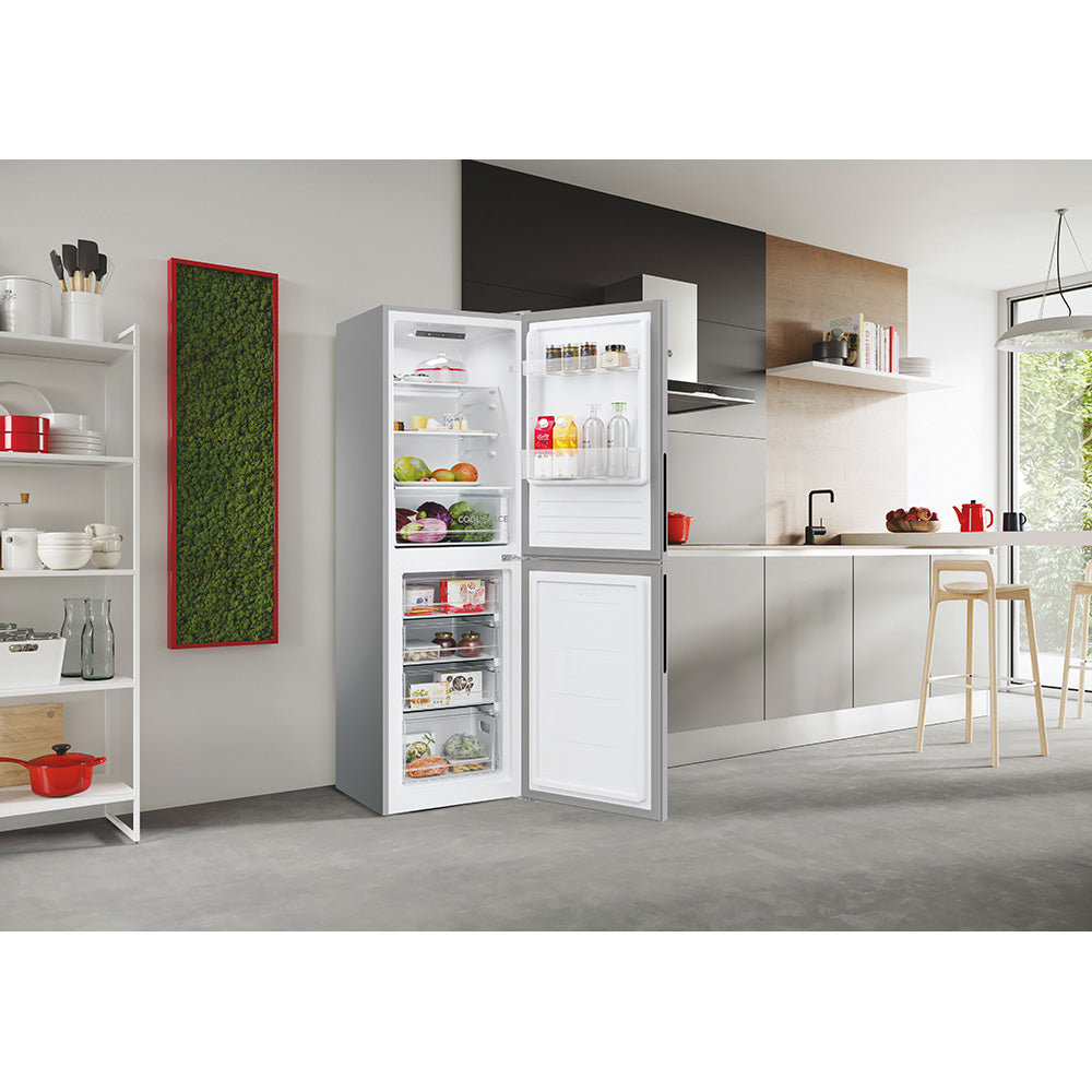 Hoover 50/50 Low Frost 252L Combi Freestanding Fridge Freezer - Silver | HVT3CLFCKIHS from Hoover - DID Electrical