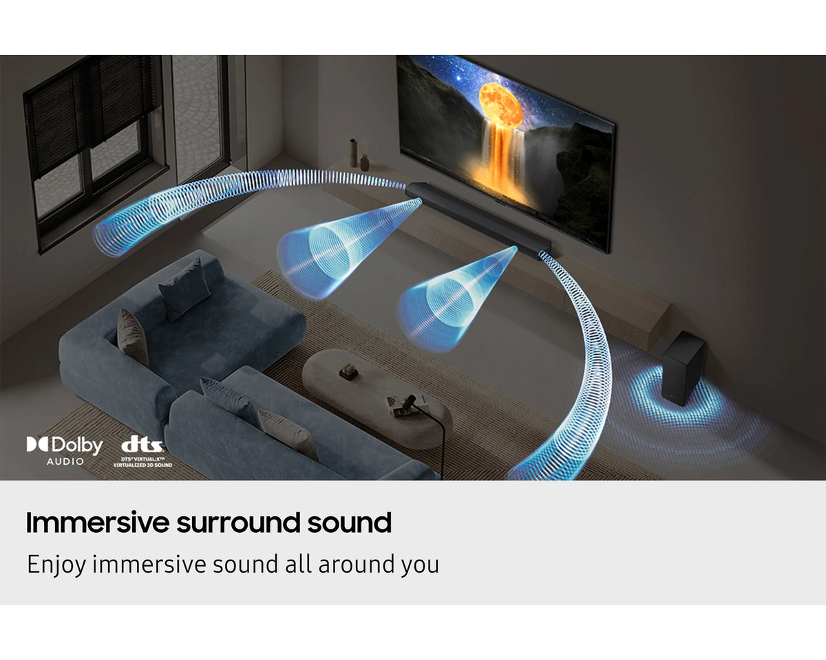 Samsung B-Series 5.1CH Soundbar with Subwoofer - Black | HW-B750F/XU