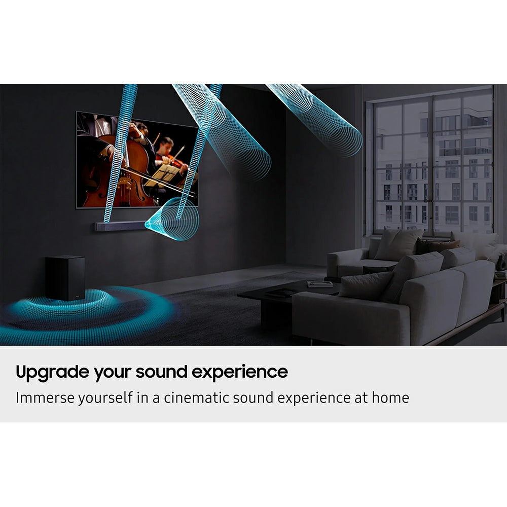 Samsung Q600F Q-Series 3.1.2CH Soundbar with Subwoofer - Titan Black | HW-Q600F/XU from Samsung - DID Electrical