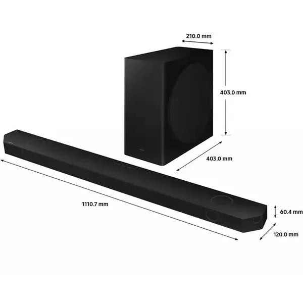 Samsung 360W 5.1.2 Wireless Sound Bar with Subwoofer - Black | HW-Q800C/XU from Samsung - DID Electrical