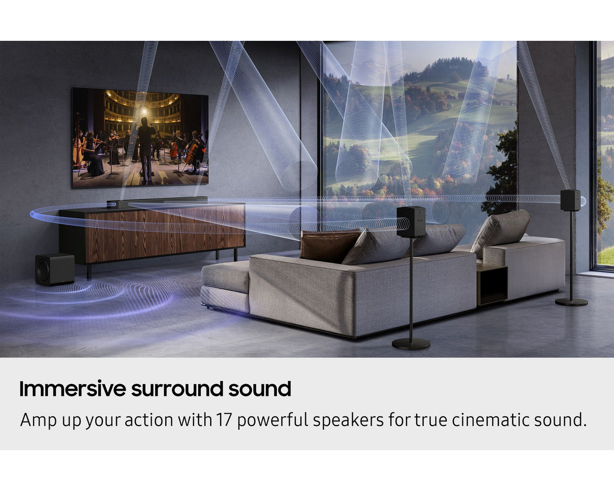 Samsung Q-Series 9.1.4CH Soundbar with Subwoofer & Rear Speaker - Titan Black | HW-Q930F/XU