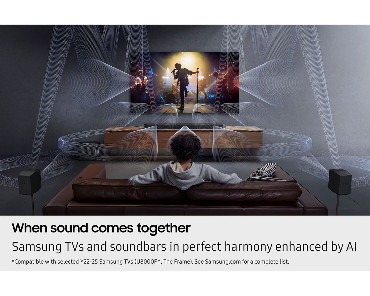 Samsung Q-Series 9.1.4CH Soundbar with Subwoofer & Rear Speaker - Titan Black | HW-Q930F/XU