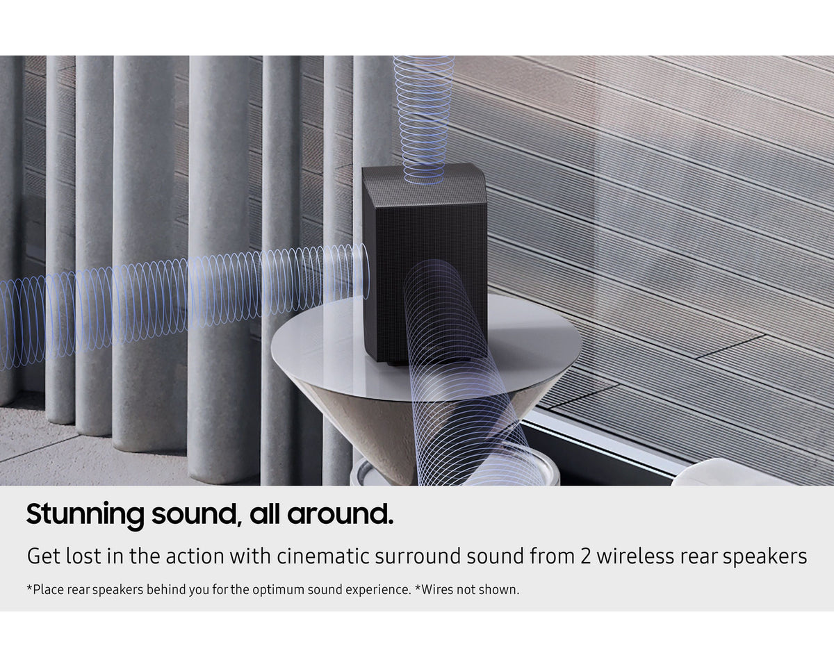 Samsung Q-Series 9.1.4CH Soundbar with Subwoofer & Rear Speaker - Titan Black | HW-Q930F/XU