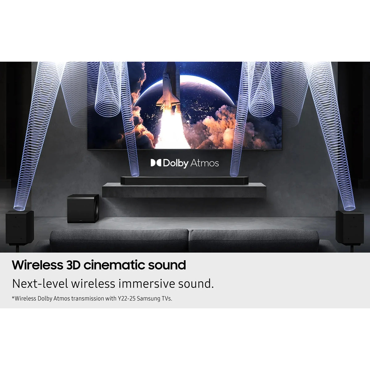 Samsung Q-Series 11.1.4CH Soundbar with Subwoofer &amp; Rear Speakers - Titan Black | HW-Q990F/XU from Samsung - DID Electrical