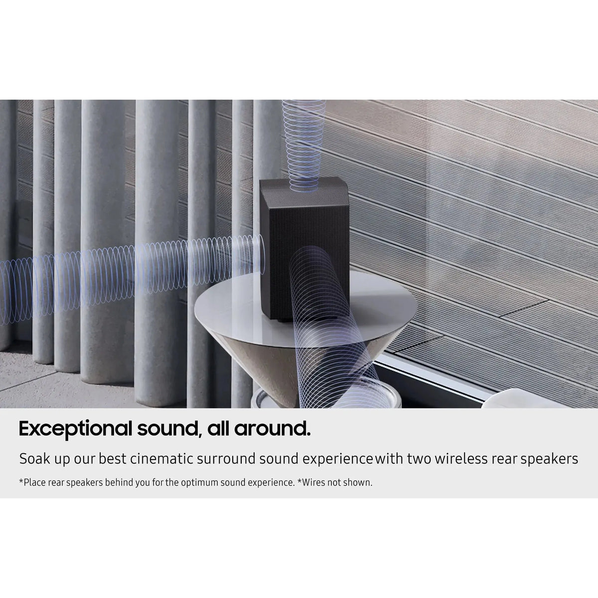 Samsung Q-Series 11.1.4CH Soundbar with Subwoofer &amp; Rear Speakers - Titan Black | HW-Q990F/XU from Samsung - DID Electrical