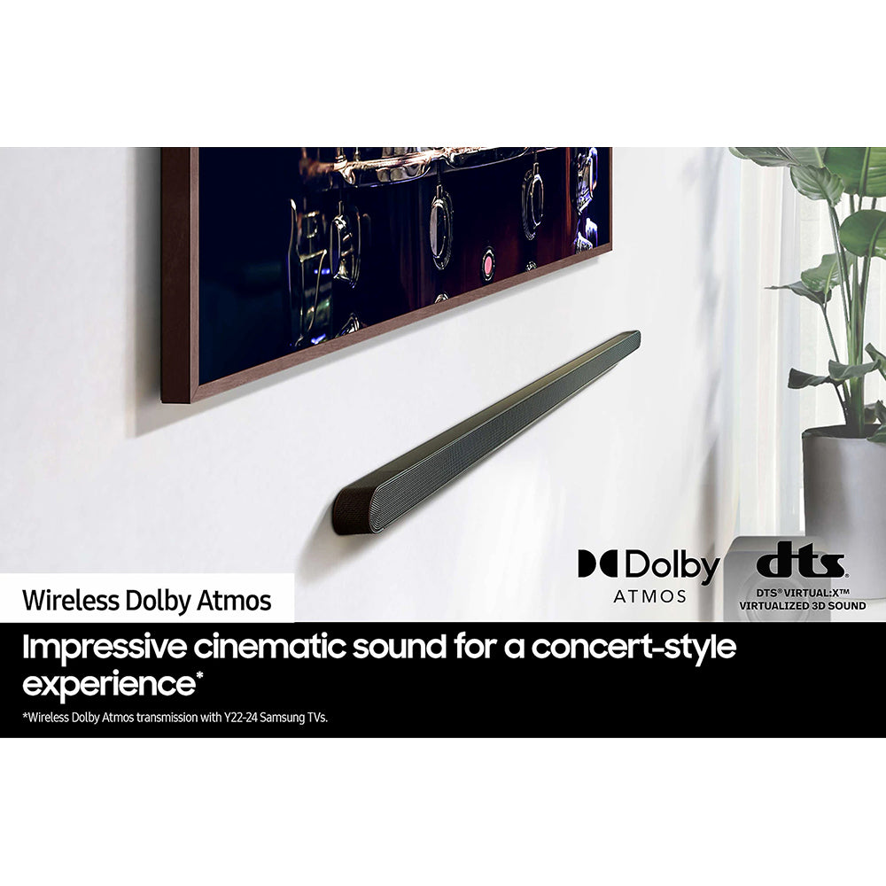 Samsung S800D Ultra Slim 3.1.2CH Lifestyle Soundbar with Subwoofer - Titan Black | HW-S800D/XU from Samsung - DID Electrical
