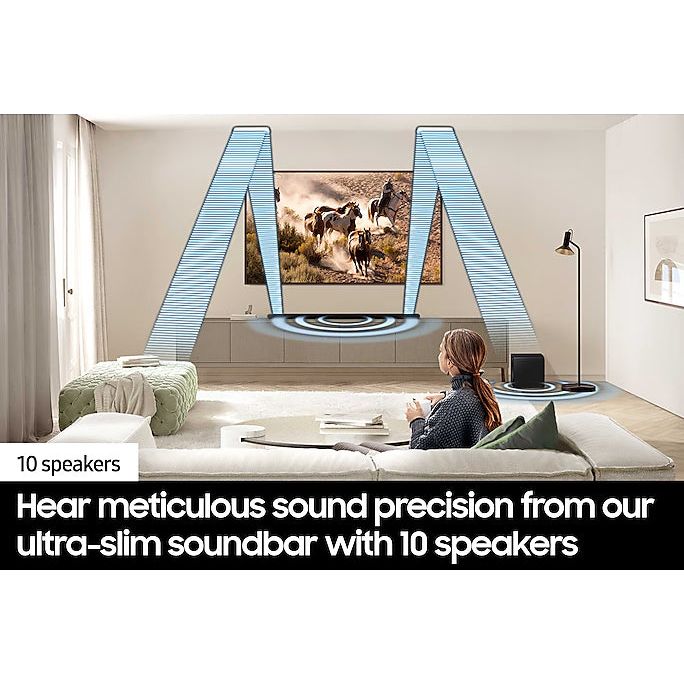 Samsung S800D Ultra Slim 3.1.2CH Lifestyle Soundbar with Subwoofer - Titan Black | HW-S800D/XU from Samsung - DID Electrical