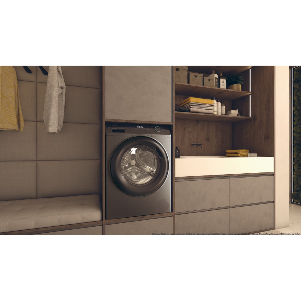 Haier I-Pro Series 3 8KG 1600RPM Freestanding Washing Machine - Anthracite | HW80-B16939S8-UK from Haier - DID Electrical