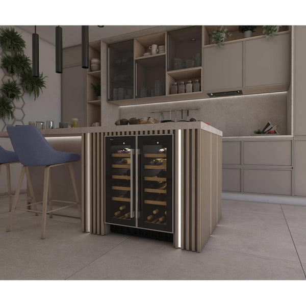 Hoover H-Wine 700 38 Bottles Freestanding Wine Cooler - Black | HWCB60DUK/N from Hoover - DID Electrical