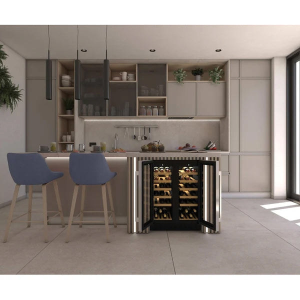 Hoover H-Wine 700 38 Bottles Freestanding Wine Cooler - Black | HWCB60DUK/N from Hoover - DID Electrical