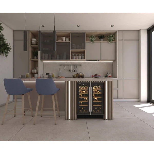 Hoover H-Wine 700 38 Bottles Freestanding Wine Cooler - Black | HWCB60DUK/N from Hoover - DID Electrical