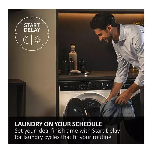 Haier 10KG/6KG 1400RPM Freestanding Washer Dryer - Graphite | HWD10BD14979SNUK from Haier - DID Electrical