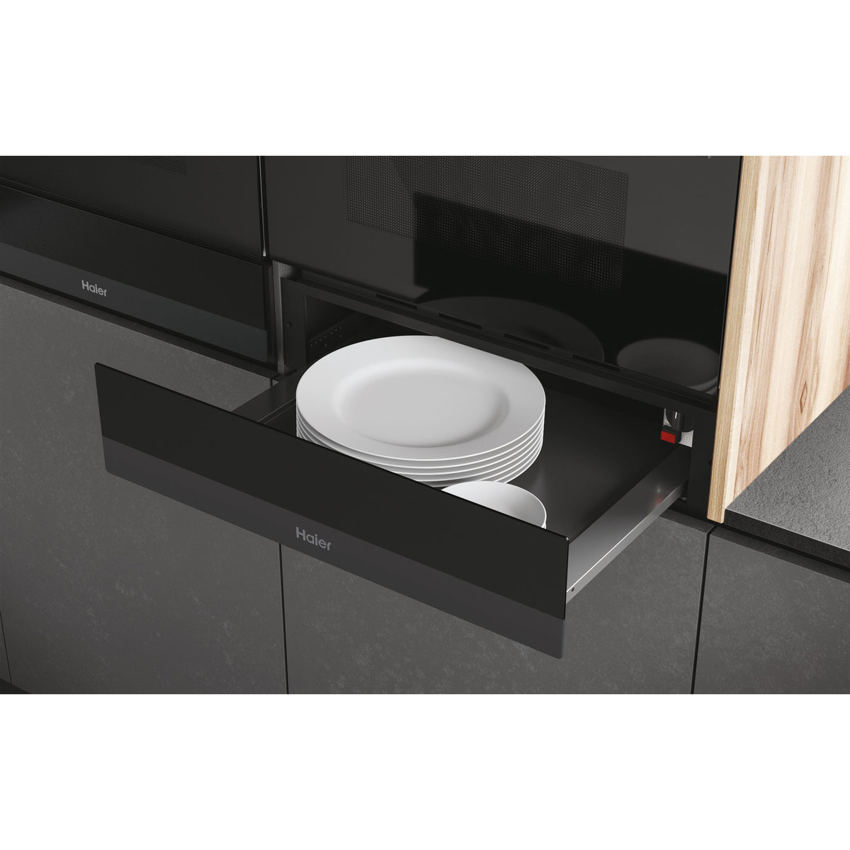 Haier 60CM 20L Built-In Electric Warming Drawer - Black | HWO15NWD6XB1 from Haier - DID Electrical