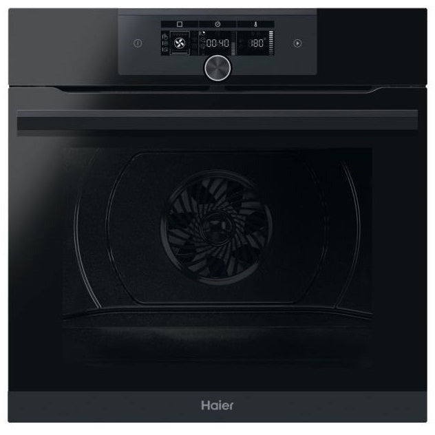 Haier I-Turn Series 6 70L Built-In Electric Single Oven - Black | HWO60SM6F5BH from Haier - DID Electrical