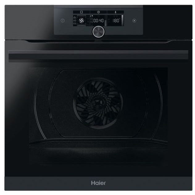 Haier I-Turn Series 6 70L Built-In Electric Single Oven - Black | HWO60SM6F8BH from Haier - DID Electrical