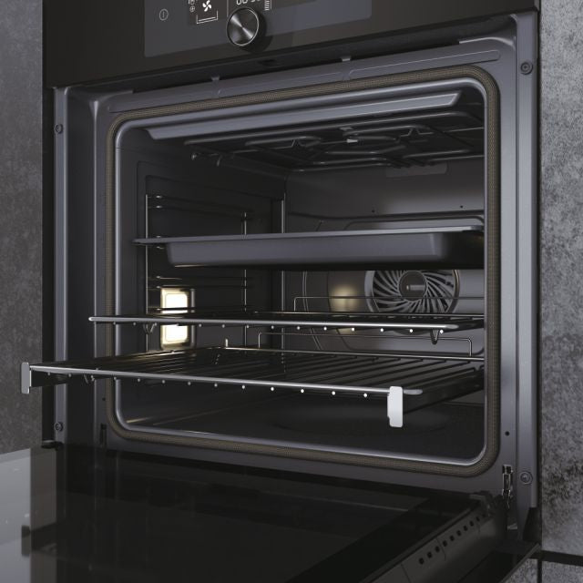 Haier I-Turn Series 6 70L Built-In Electric Single Oven - Black | HWO60SM6F8BH from Haier - DID Electrical