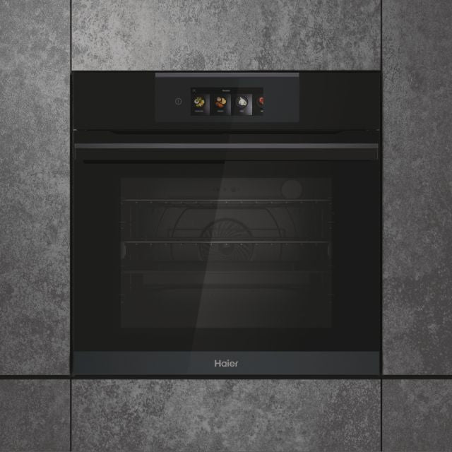 Haier I-Touch Series 6 70L Built-In Electric Single Oven - Black | HWO60SM6T9BH from Haier - DID Electrical