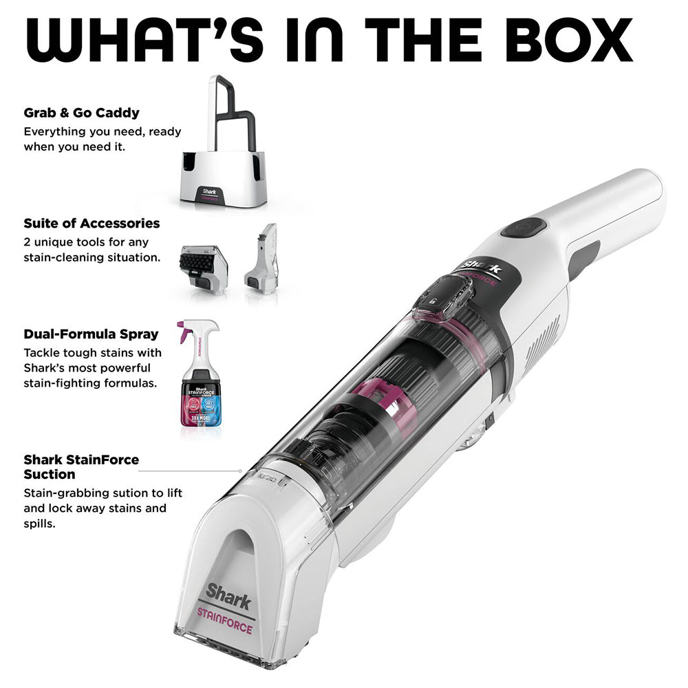 Shark StainForce Cordless Spot Cleaner - White | HX100UKT from Shark - DID Electrical