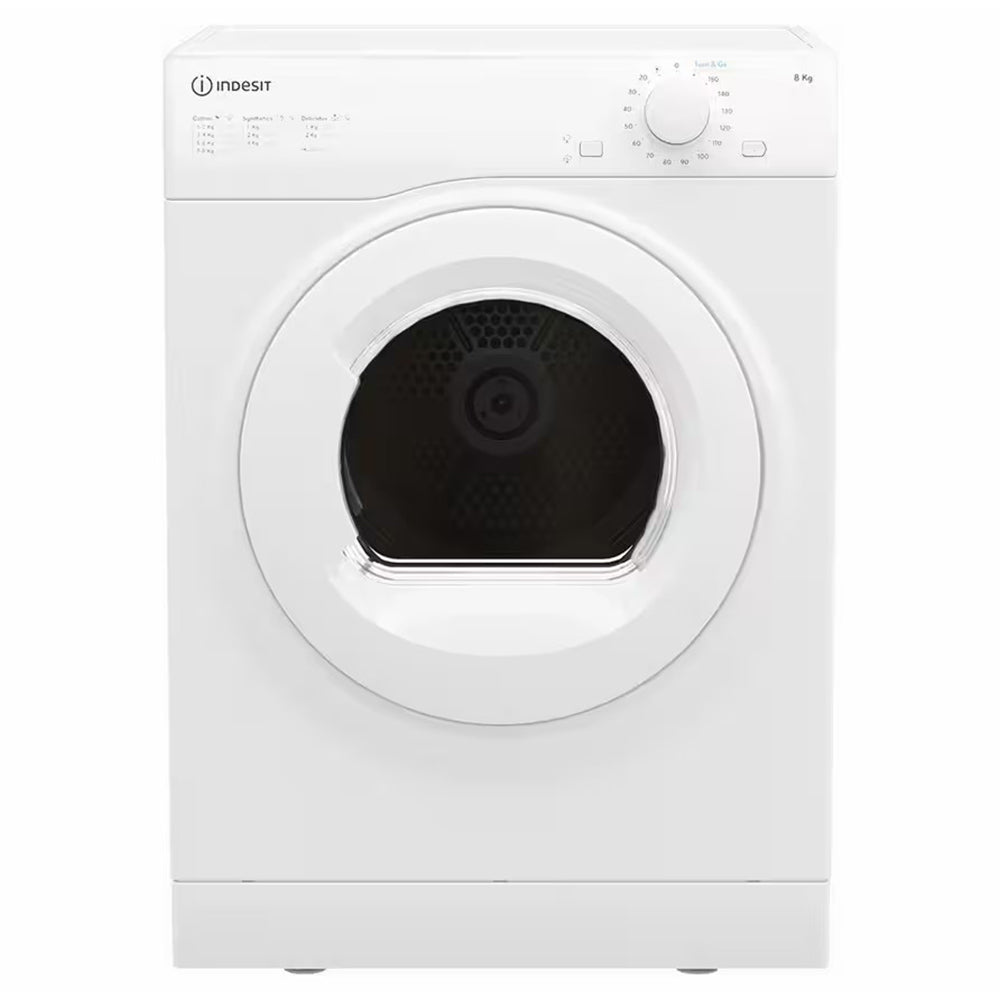 Indesit 8KG Freestanding Air-vented Tumble Dryer - White | I1D80WUK from Indesit - DID Electrical