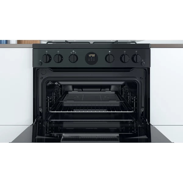 Indesit 60CM Double Oven Built-In Gas Cooker - Black | ID67G0MCB/UK from Indesit - DID Electrical