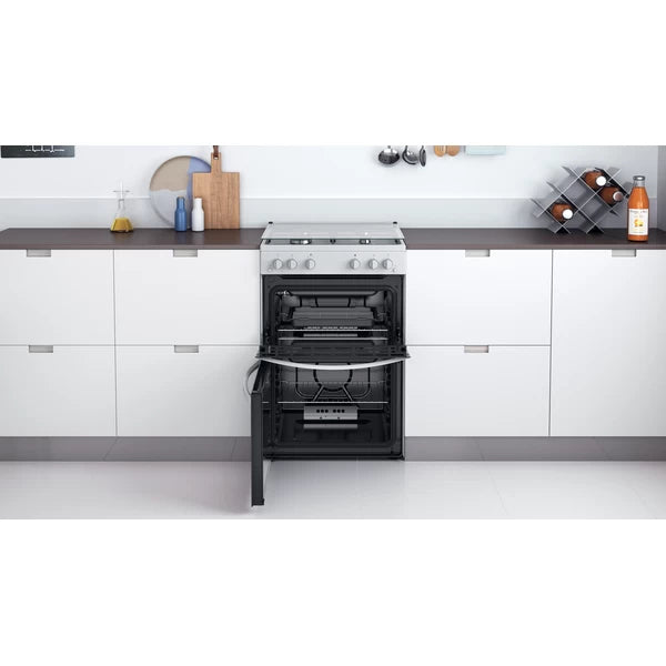 Indesit 60CM Double Oven Built-In Gas Cooker - White | ID67G0MCW/UK from Indesit - DID Electrical