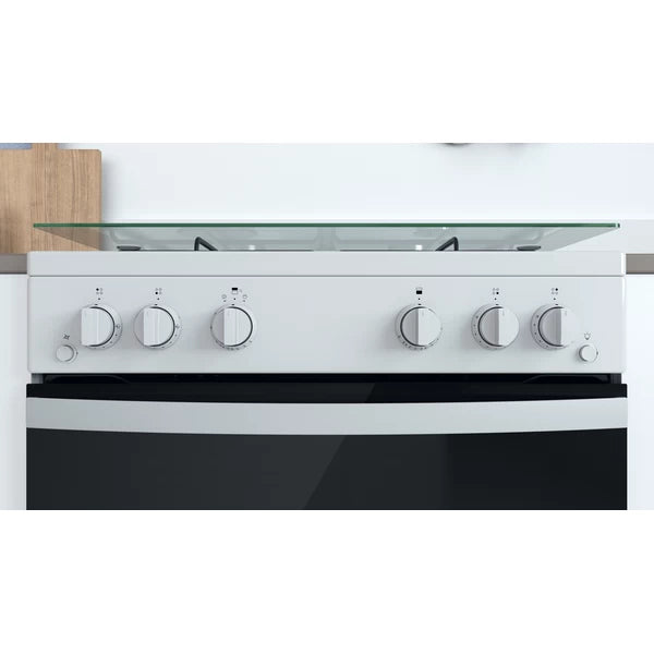 Indesit 60CM Double Oven Built-In Gas Cooker - White | ID67G0MCW/UK from Indesit - DID Electrical