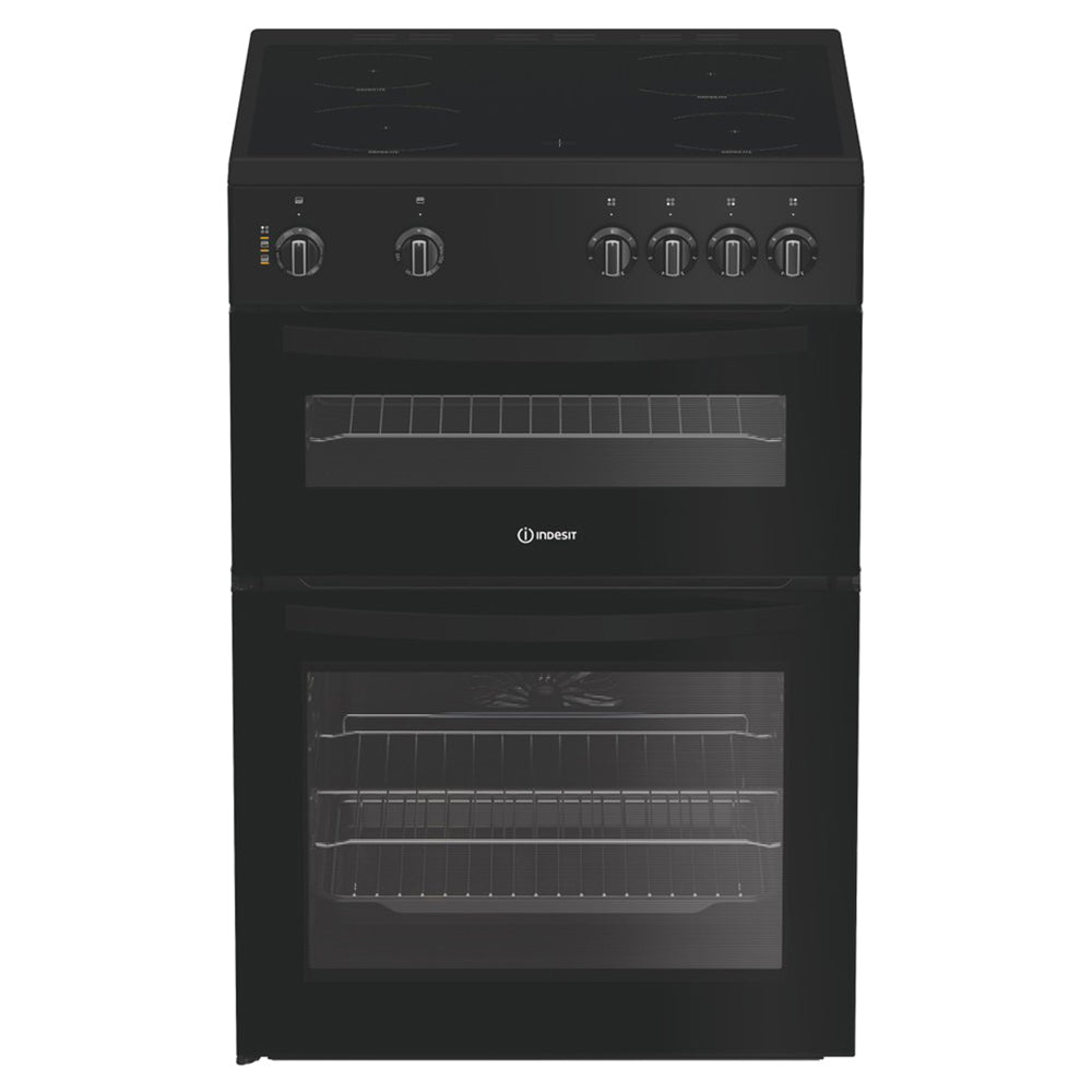 Indesit 60CM Freestanding Electric Cooker - Black | IDE6VMB from Indesit - DID Electrical