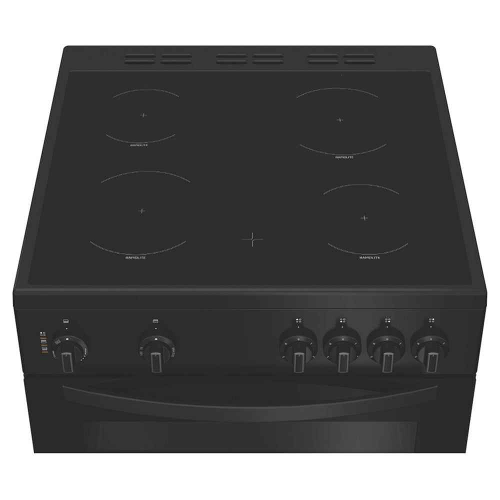 Indesit 60CM Freestanding Electric Cooker - Black | IDE6VMB from Indesit - DID Electrical