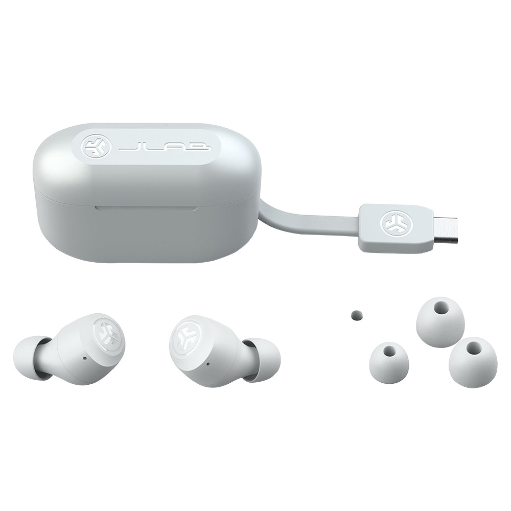 JLab Go Pop+ In-Ear True Wireless Earbuds - Cloud White | IEUEBGAIRPOPRWHT124 from JLab - DID Electrical