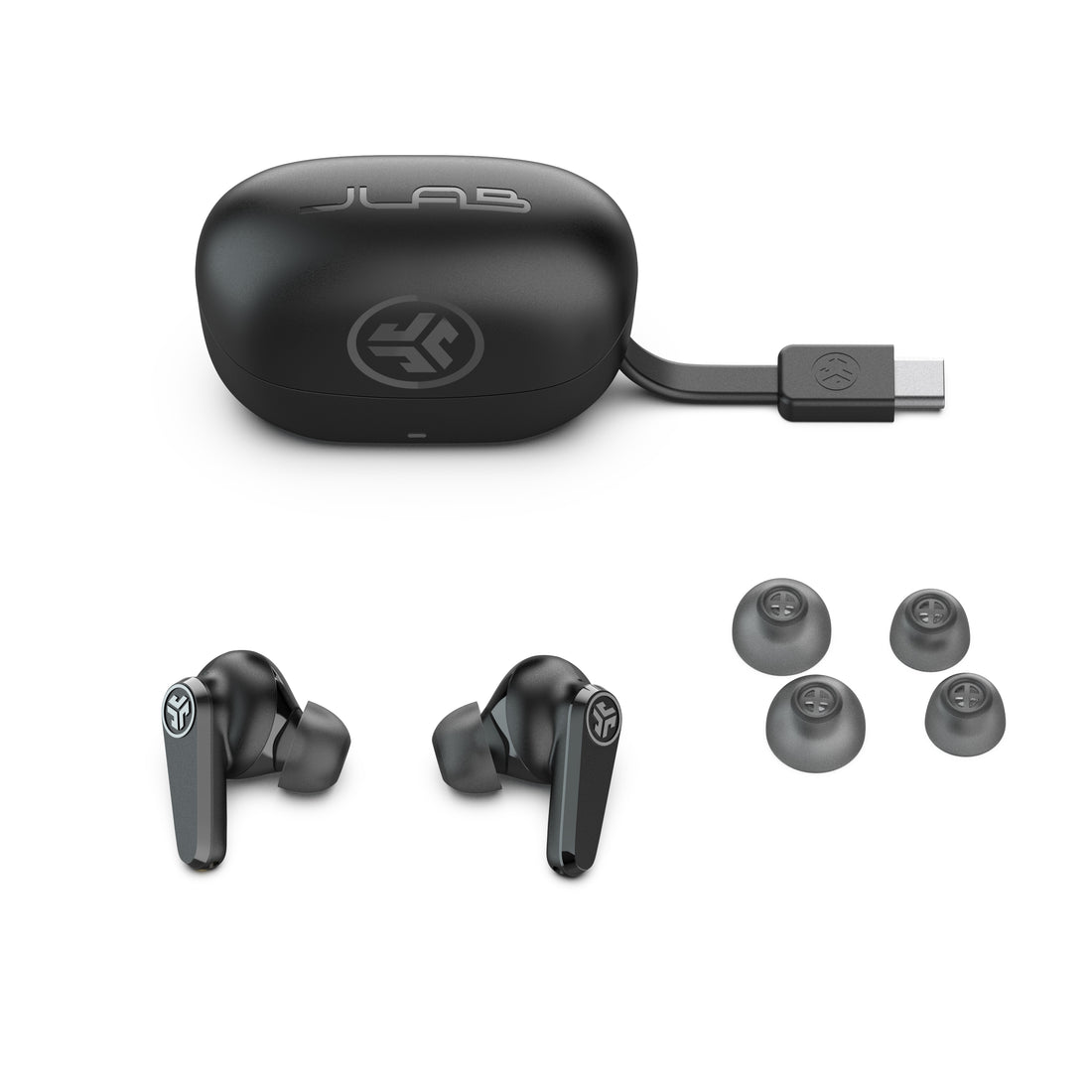 JLab Go Pods ANC In-Ear True Wireless Earbuds - Black | IEUEBGOPODSRBLK124 from JLab - DID Electrical