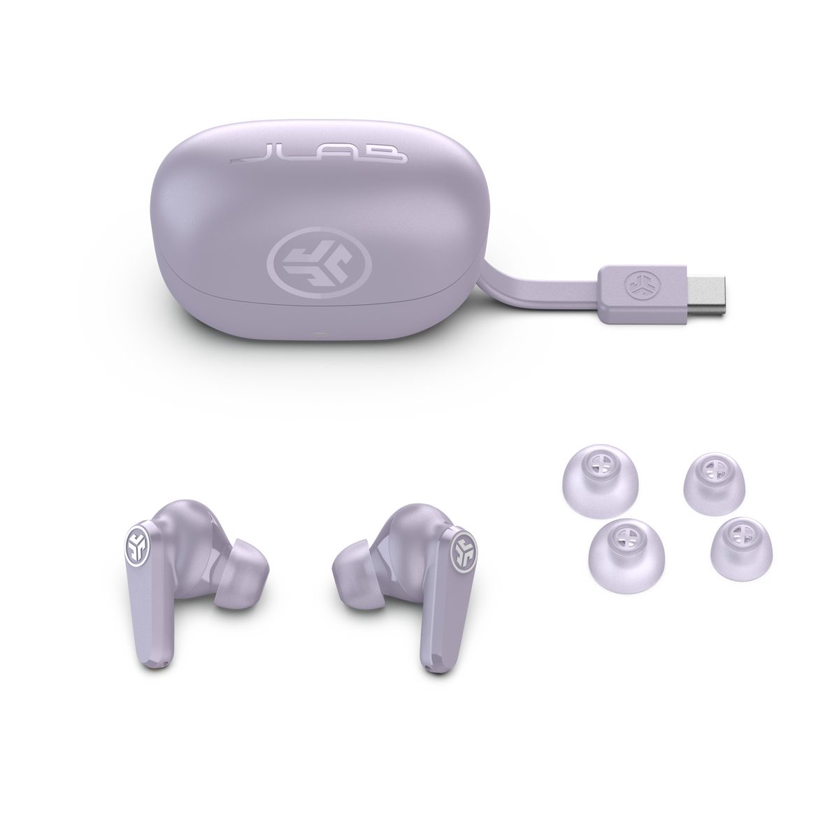 JLab Go Pods ANC In-Ear True Wireless Earbuds - Lilac | IEUEBGOPODSRLLC124 from JLab - DID Electrical