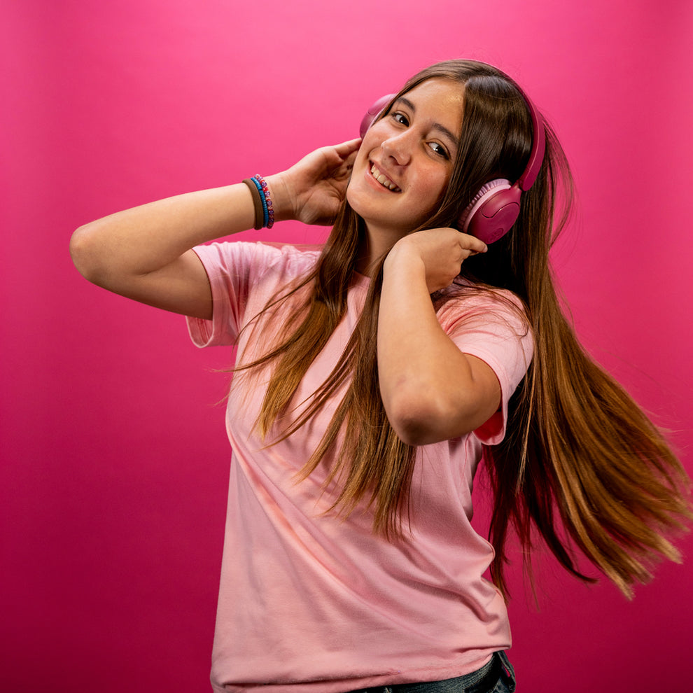 JLab Jbuddies Pop On-Ear Wireless Kids Headphone - Pink | IEUHBKJPOPRPNK122
