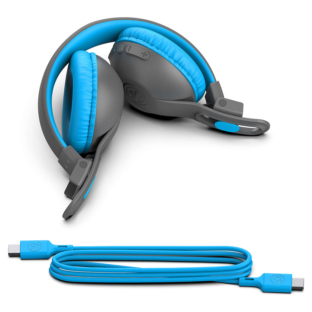 JLab Jbuddies Studio 2 Over-Ear Wireless + Wired Kids Headphone - Grey & Blue | IEUHBKSTU2RGRYBLU122 from JLab - DID Electrical